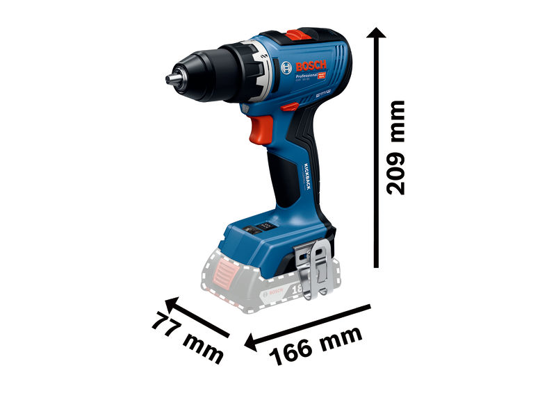 BOSCH Akku-Bohrschrauber GSR 18V-65, L-BOXX Koffer