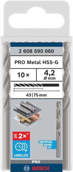 BOSCH Metallbohrer HSS-G, DIN 338