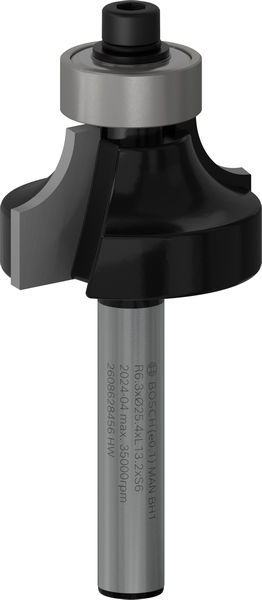 BOSCH PRO Abrundfräser, R 6,3, Schaft 6 mm