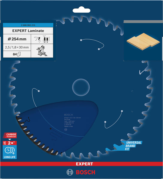 BOSCH EXPERT Laminat Kreissägeblatt, 254x30 mm, Z84 BOSCH EXPERT Laminat Kreissägeblatt, 254x30 mm, Z84