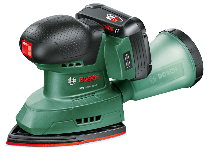 BOSCH Akku-Multischleifer EasySander 18V-8, 1 x Akku PBA 18V 2.0Ah