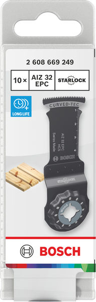BOSCH AIZ 32 EPC Holz Tauchsägeblatt, Starlock, 32 x 50 mm, 10-tlg.