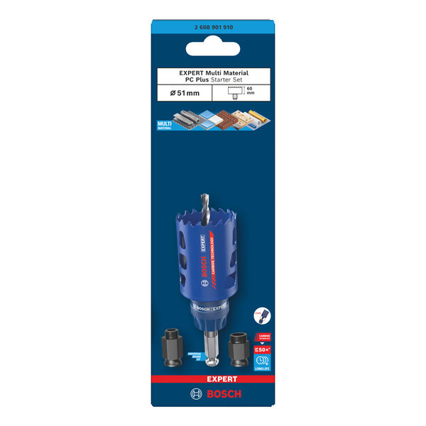 BOSCH EXPERT Multi Material Power Change Plus-Lochsägen Kit, 51 x 60 mm