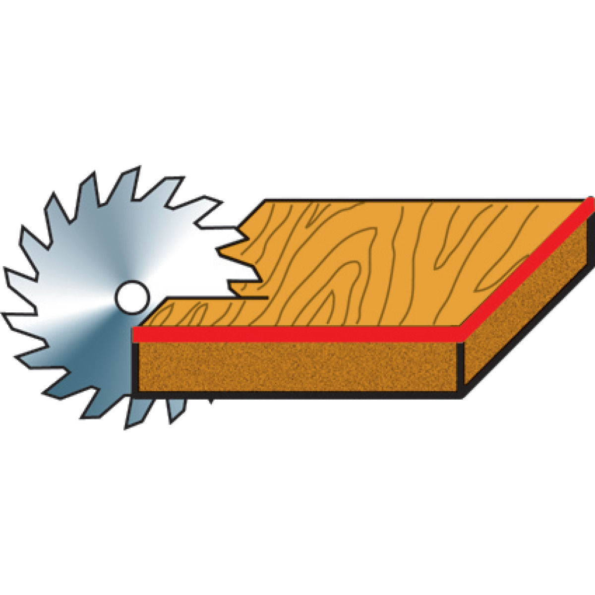 Holzkraft Besäum- und Fertigungsschnitt-Kreissägeblatt KSB-BF 350/84