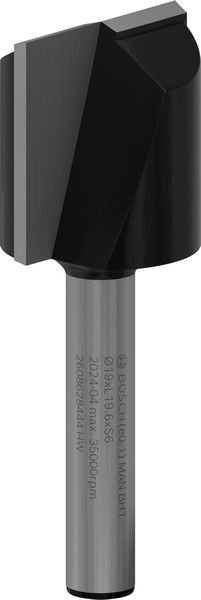 BOSCH PRO Nutfräser, zweischneidig, Ø 19 x L 19,6, Schaft 6 mm BOSCH PRO Nutfräser, zweischneidig, Ø 19 x L 19,6, Schaft 6 mm