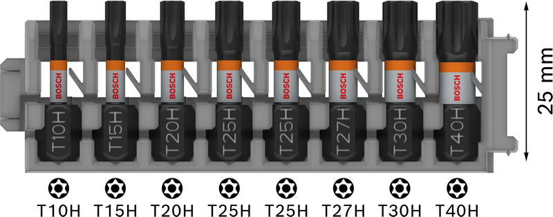 BOSCH PRO TH Impact Bit-Set, 25 mm, 8-tlg BOSCH PRO TH Impact Bit-Set, 25 mm, 8-tlg