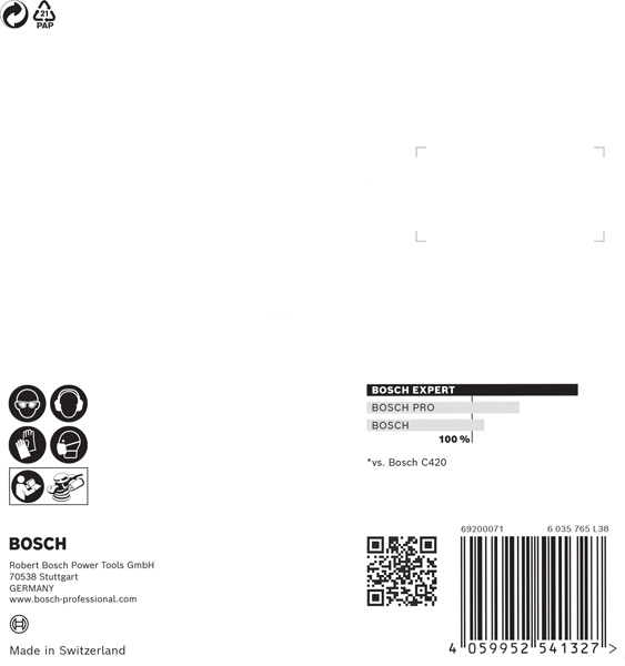BOSCH EXPERT C470 Schleifscheibe, 115mm, K40, 8 Löcher, 5-tlg.