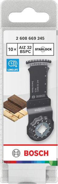 BOSCH AIZ 32 BSPC Holz Tauchsägeblatt, Starlock, 32 x 50 mm, 10-tlg.