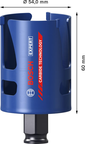 BOSCH EXPERT Construction Material Power Change Plus Lochsäge, 54 x 60 mm