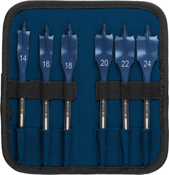 BOSCH EXPERT Self Cut Speed Flachfräsbohrer-Set, 14/16/18/20/22/25/24/32, 6?tlg. BOSCH EXPERT Self Cut Speed Flachfräsbohrer-Set, 14/16/18/20/22/25/24/32, 6?tlg.