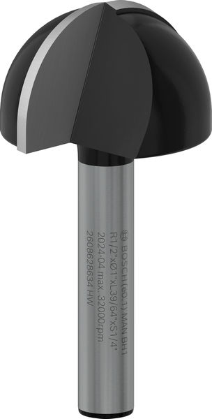BOSCH PRO Hohlkehlfräser, R 1/2", Schaft 1/4" BOSCH PRO Hohlkehlfräser, R 1/2", Schaft 1/4"