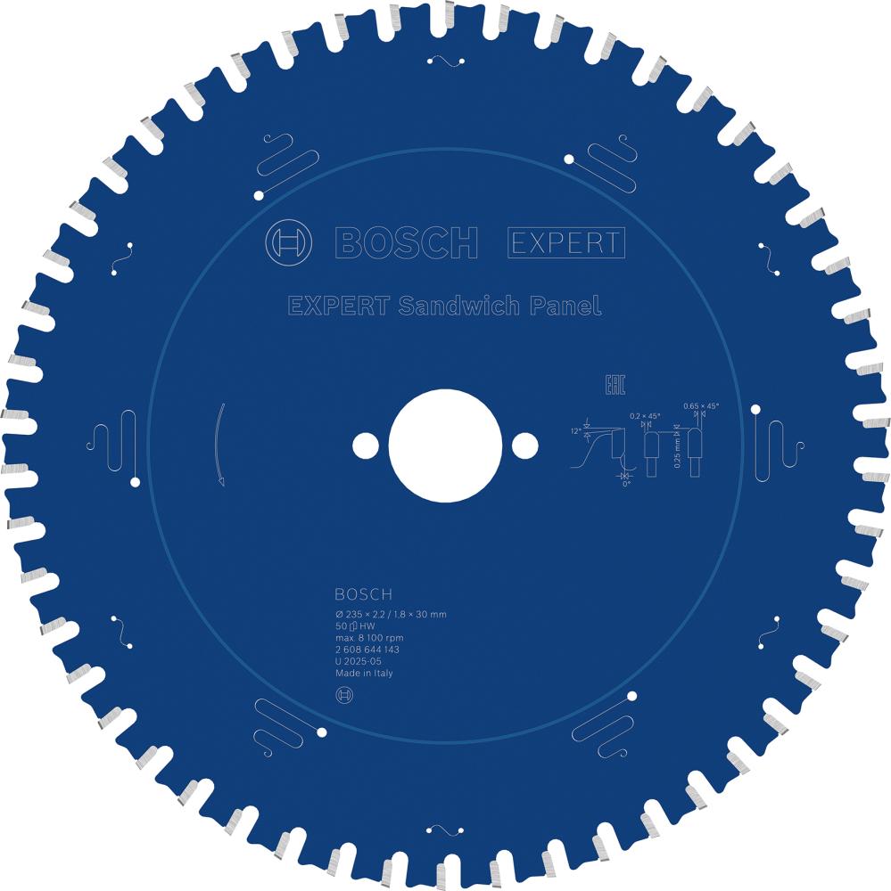 BOSCH EXPERT Sandwich Panel Kreissägeblatt, 235x2,2/1,8x30 mm, Z50 BOSCH EXPERT Sandwich Panel Kreissägeblatt, 235x2,2/1,8x30 mm, Z50