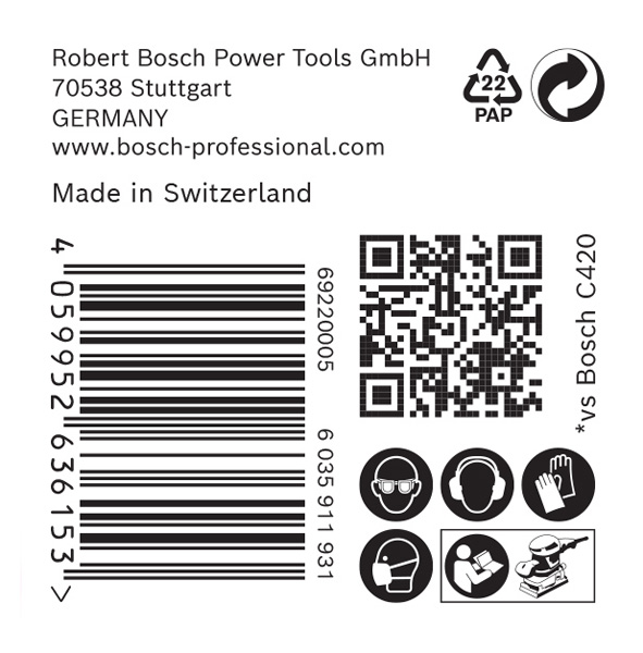 BOSCH EXPERT C470 Schleifblatt, 80x133mm, K240, 8 Löcher, 50-tlg.
