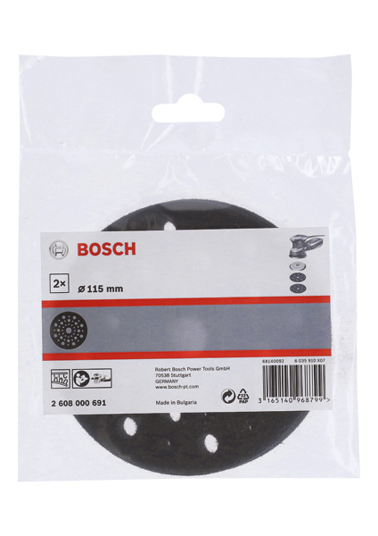 BOSCH Schleiftellerschoner, 115 mm, für Exzenterschleifer, 2er-Pack