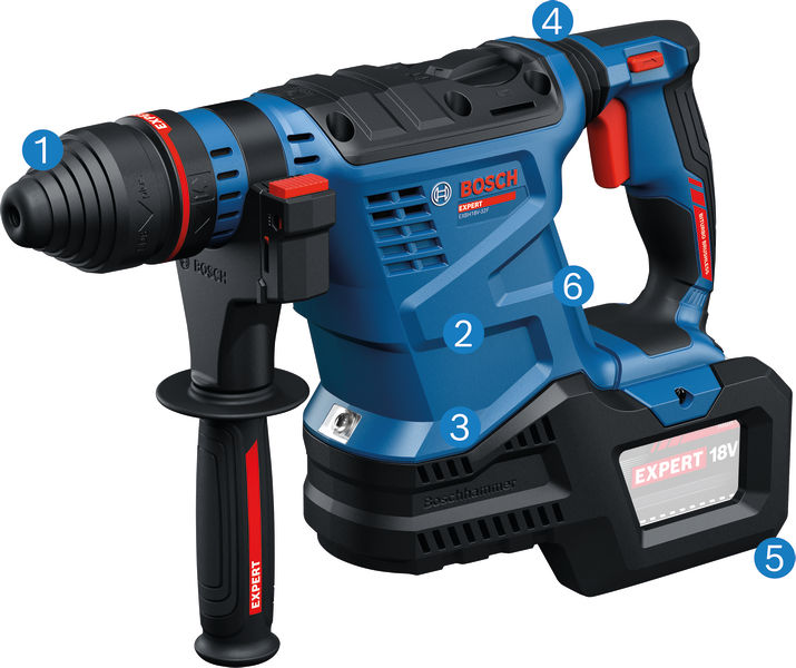 BOSCH Akku-Bohrhammer mit SDS plus EXBH18V-32F, XL-BOXX