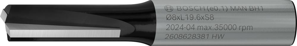 BOSCH PRO Nutfräser, zweischneidig, Ø 8 x L 19,6, Schaft 8 mm