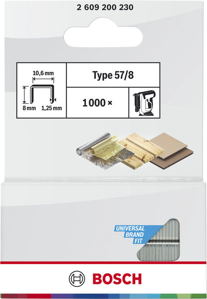 BOSCH Flachdrahtklammer Typ 57 / 10,6 x 1,25 x 8 mm 1.000 Stk.