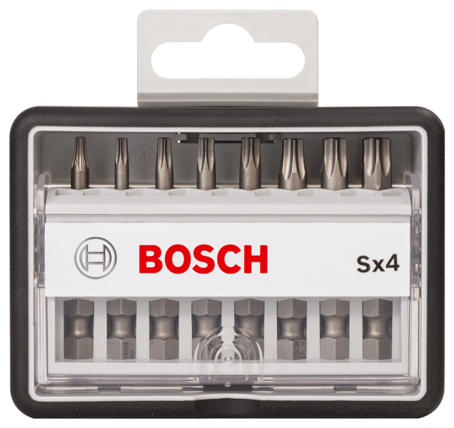 BOSCH 8-tlg. Schrauberbit-Set, Robust Line, Sx T, Extra Hard-Ausführung