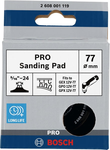 BOSCH PRO Schleifteller, 77 mm, Klett