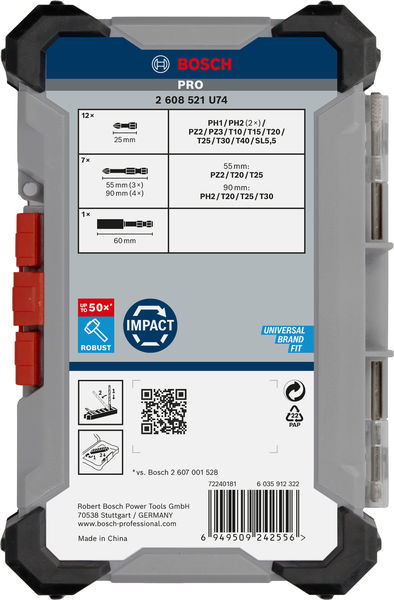 BOSCH PRO Impact Schrauberbit Set, 20-tlg. BOSCH PRO Impact Schrauberbit Set, 20-tlg.