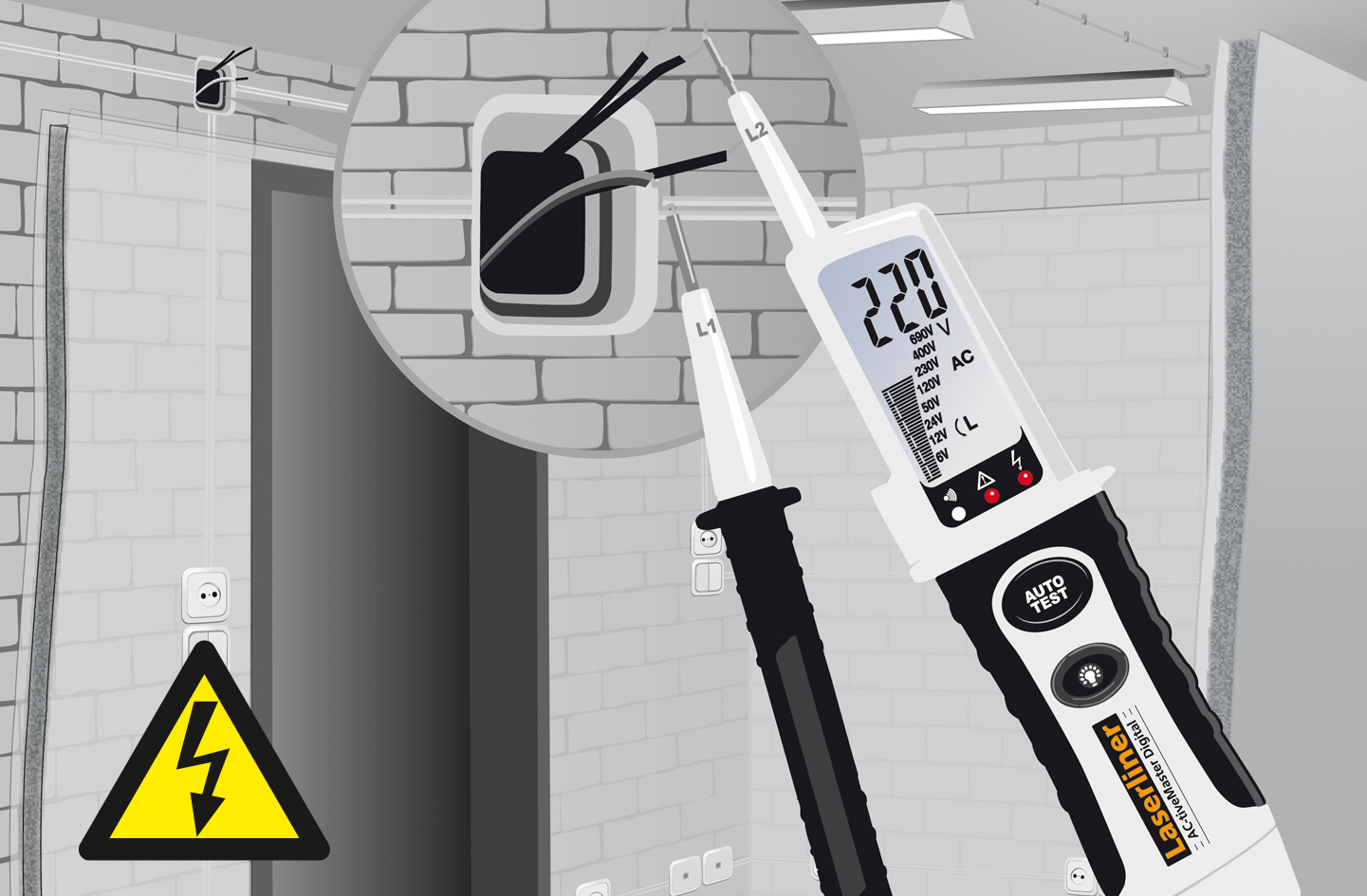 LASERLINER Spannungsprüfer ActiveMaster Digital