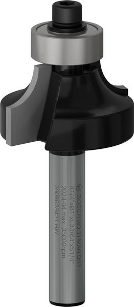 BOSCH PRO Abrundfräser, R 1/4", Schaft 1/4"