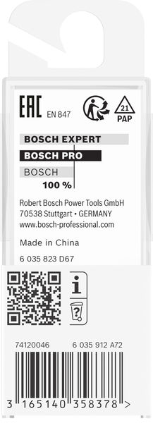 BOSCH PRO Nutfräser, einschneidig, Ø 3 x L 8, Schaft 8 mm