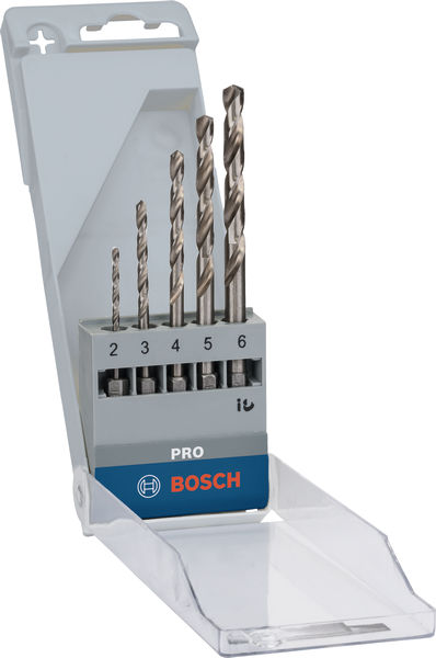 BOSCH PRO Metal HSS-G Hex Spiralbohrer Set, 5-tlg. BOSCH PRO Metal HSS-G Hex Spiralbohrer Set, 5-tlg.