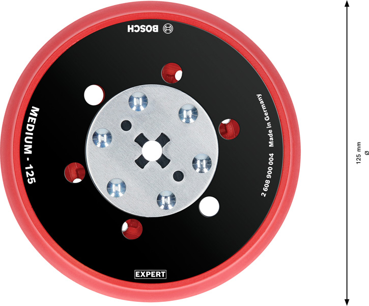 BOSCH EXPERT Mulitloch-Stützteller, 125mm, mittel, M8+5/16 BOSCH EXPERT Mulitloch-Stützteller, 125mm, mittel, M8+5/16