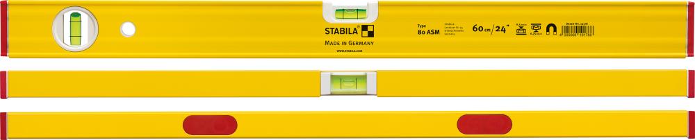 STABILA Wasserwaage Type 80 ASM, 180 cm