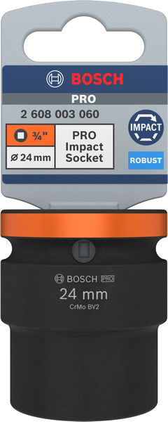 BOSCH PRO Impact Steckschlüsselsatz, 3/4", 24 mm, Standard