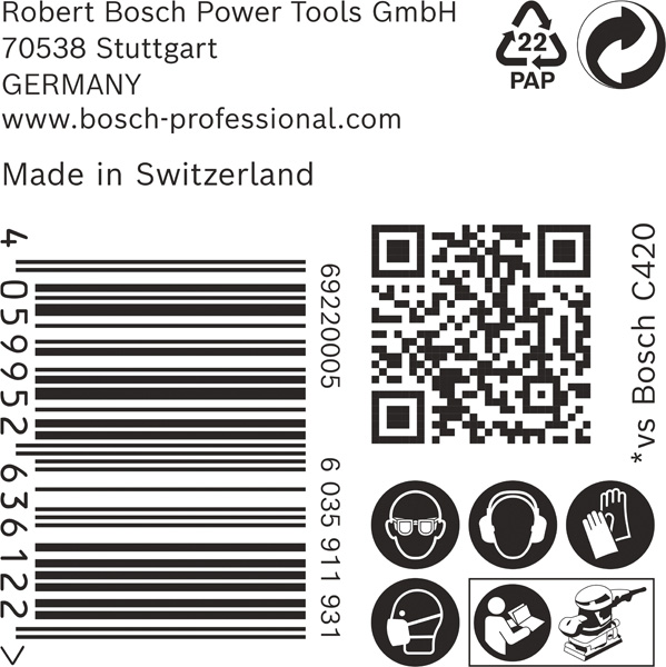 BOSCH EXPERT C470 Schleifblatt, 80x133mm, K80, 8 Löcher, 50-tlg.
