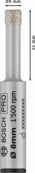 BOSCH PRO Ceramic dry Bohrer, 8 x 33 x 13 mm BOSCH PRO Ceramic dry Bohrer, 8 x 33 x 13 mm