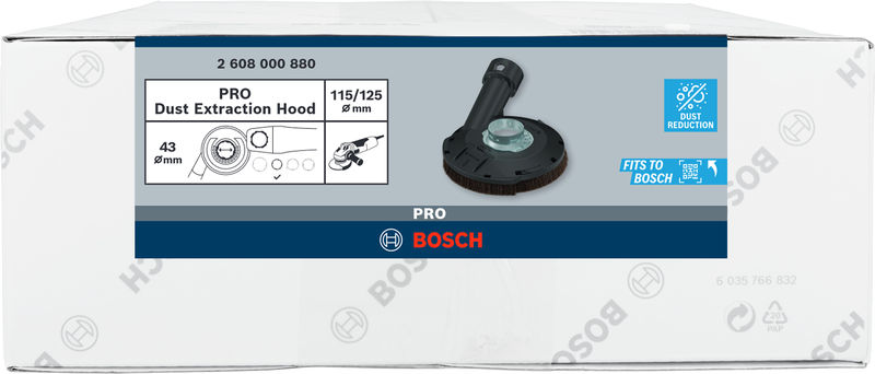 BOSCH PRO Absaughaube, ohne Schlüssel, klein, 115/125 mm BOSCH PRO Absaughaube, ohne Schlüssel, klein, 115/125 mm