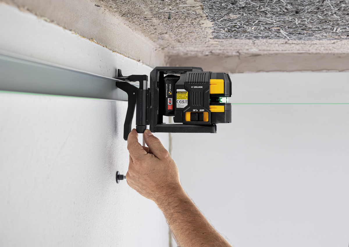 STABILA Kreuzlinien-Lot-Laser LAX 500 G, 12-V-System, 7-teiliges Set, mit Akku und Ladegerät (EU)