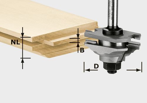 FESTOOL Profil-Federfräser HW S8 D46 x D12-FD FESTOOL Profil-Federfräser HW S8 D46 x D12-FD