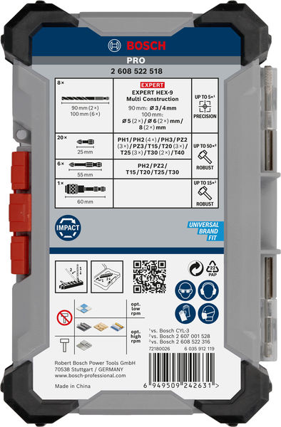 BOSCH PRO Impact Gemischtes Set, Display, 6 x 35-tlg BOSCH PRO Impact Gemischtes Set, Display, 6 x 35-tlg