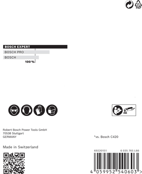 BOSCH EXPERT M480 Schleifnetz, 93x93mm, K240, 5-tlg.