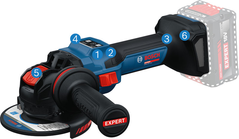 BOSCH EXPERT Akku-Winkelschleifer EXWX18V-15S