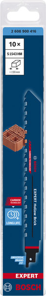 BOSCH EXPERT Säbelsägeblatt Hollow Brick S 1543 HM, 10 Stk.