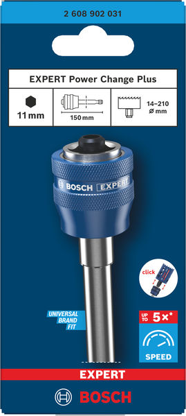 BOSCH EXPERT Power Change Plus Lochs.Adap.-Verlängerungsst., Sechskants. 11 mm, 150 mm BOSCH EXPERT Power Change Plus Lochs.Adap.-Verlängerungsst., Sechskants. 11 mm, 150 mm