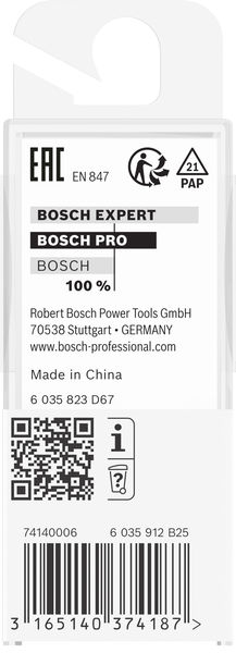 BOSCH PRO V-Nutfräser, 90° x Ø 6,4, Schaft 6 mm BOSCH PRO V-Nutfräser, 90° x Ø 6,4, Schaft 6 mm