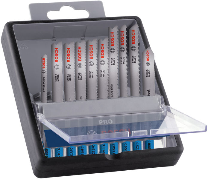 BOSCH PRO Metal and Alu Stichsägeblatt Set, 92 mm, 10-tlg.