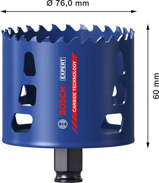 BOSCH EXPERT Multi Material Power Change Plus-Lochsäge, 76 x 60 mm BOSCH EXPERT Multi Material Power Change Plus-Lochsäge, 76 x 60 mm
