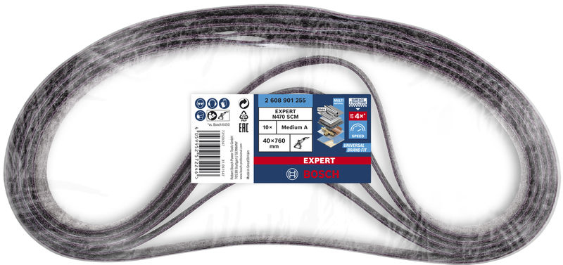 BOSCH EXPERT N470 Schleifband, 40x760mm, medium, 10-tlg. BOSCH EXPERT N470 Schleifband, 40x760mm, medium, 10-tlg.