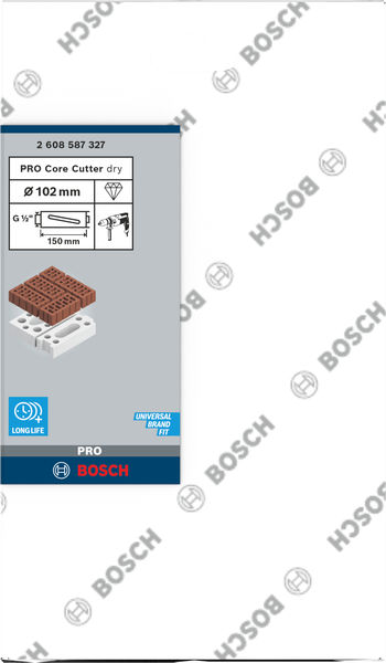 BOSCH PRO Trockenbohrkrone, 102 x 150 mm, G 1/2 Zoll