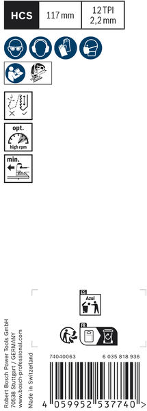 BOSCH EXPERT Wood 2-side clean T308B Stichsägeblatt, 3-tlg.