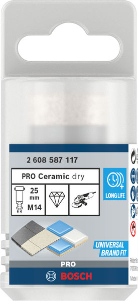 BOSCH PRO Ceramic Trockenbohrkrone, 25 x 35 x 14 mm