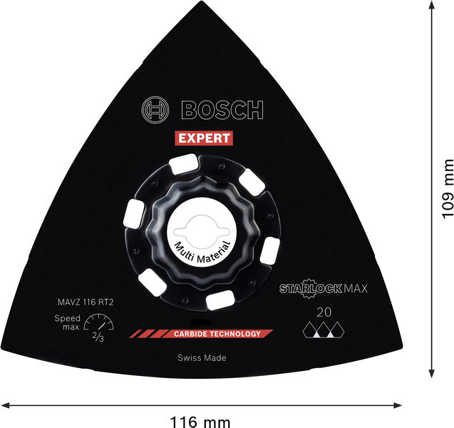 BOSCH EXPERT MAVZ 116 RT2 Schleifplatte, 116 mm BOSCH EXPERT MAVZ 116 RT2 Schleifplatte, 116 mm