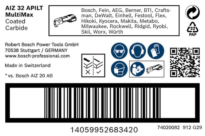 BOSCH EXPERT MultiMax AIZ 32 APILT Tauchsägeblatt für Multifunktionswerkzeuge, 25?tlg. BOSCH EXPERT MultiMax AIZ 32 APILT Tauchsägeblatt für Multifunktionswerkzeuge, 25?tlg.